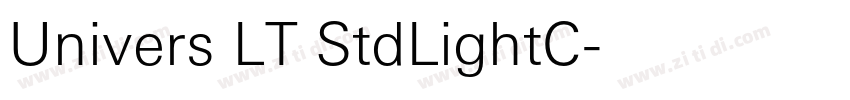 Univers LT StdLightC字体转换